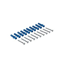 Gedotec Screw Set for Perforated & Drilled Transition Profiles and End Profile Made of Aluminium, Screws with Dowels for Floor Mounting, Steel Silver, 1 Set, Mounting Material for Screwing