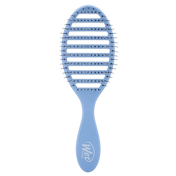 Wet Brush Speed Dry Hair Brush - Free Spirit, Sky - Vented Design and Ultra Soft HeatFlex Bristles Are Blow Dry Safe with Ergonomic Handle Manages Tangle and Uncontrollable Hair - Pain-Free