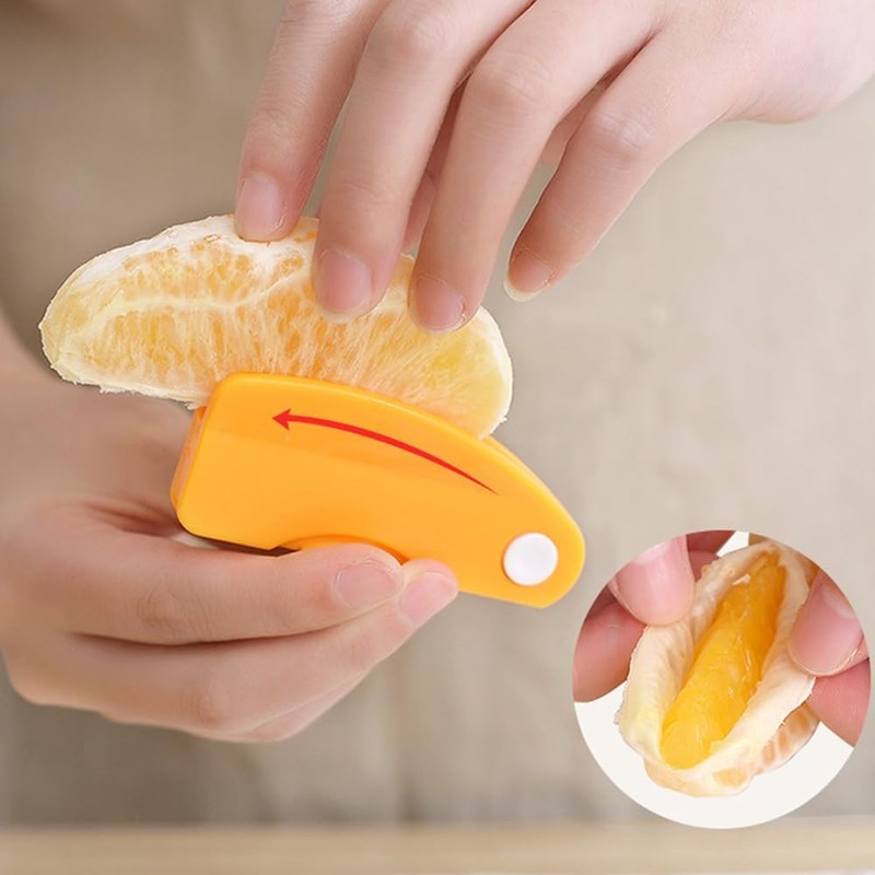 4 Pack Orange Peeler, Easy Open Orange Lemon Citrus Peeler