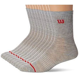 Wilson 10 Piezas Calceta para Hombre, Color Gris, Talla Única, 8777