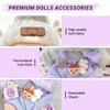 Clothes for 17cm Dolls(NO Doll), Stylish Kawaii Purple Outfit Set