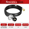 5 FT Propane Regulator and Hose Universal QCC1 Grill Replacement