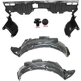 Parts N Go 2006-2011 Civic Coupe Front Fender Liner & Undercover Set with Clip Fasteners HO1228112 HO1250106 74111SNAA00 74151SVAA00