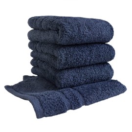 Sensui Ko Premium Extra Long Cotton, Made in Japan, Hand Towels, Set of 4, Instant Absorption, Antibacterial, Deodorizing, Quick Drying, Smooth, Premium Cotton, Fluffy, Soft Twist, Osaka Senshu Towel