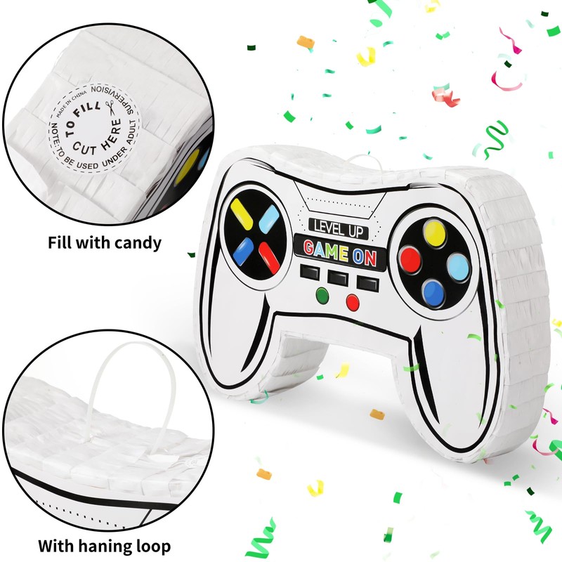 Video Game Controller Piñata Bundle Fiesta Gaming Controller Piñata Set