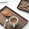 MiniMood黒胡桃木製トレー, 重量270g, 長方形サービングプレート (30cm*20cm*2.2cm)