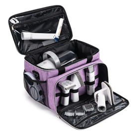 BABEYER Dog Grooming Vacuum Bag, Pet Grooming Kit Bag Perfect for Dog Hair Vacuum & Grooming Tool Kit Accessories- Purple