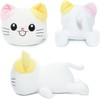 Kawaii Plush Calico Cat Pillow – Soft Sleeping Cat Stuffed