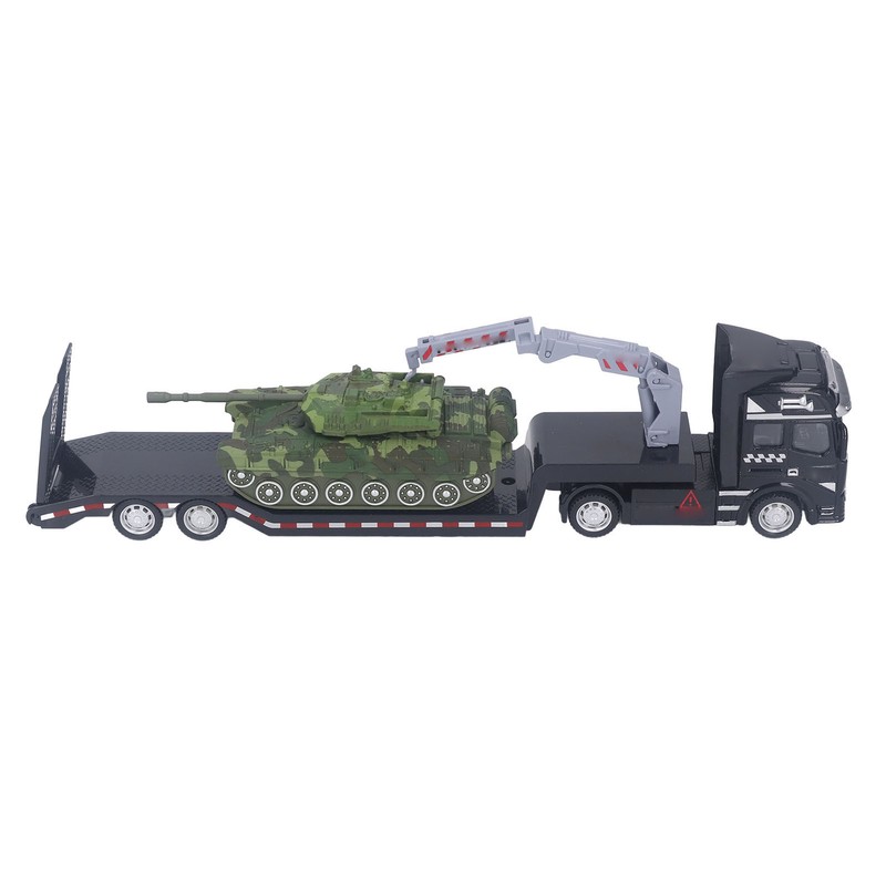 Flatbed Trailer Toy Simulation Detachable Collectible Military Trailer Tank Model