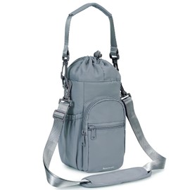 Insulated Crossbody Water Bottle Carrier with Phone Pocket