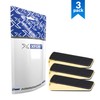 XFORT 3 Pack Door Wedge Polished Brass Door Stop Non-Slip
