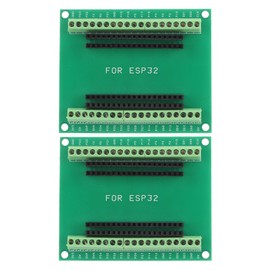 2Pcs ESP32 Breakout Board 38 Pin 2 in 1 Dual Core CPU Low Power Consumption Wireless WiFi Bluetooth Development Board