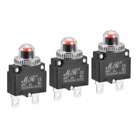 sourcing map Overload Protection 9A AC125/250V DC32V Push Button Switch for Air Compressor Pack of 3