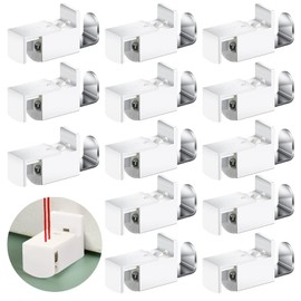 Pack of 12 Clamp Support Clamp Holder Attachment for Tensioned Pleated Blind Metal Pleated Blind Clamp Holder Accessory Set on Window Frame No Tools No Drilling Gluing