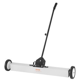 VEVOR 55Lbs Rolling Magnetic Sweeper with Wheels,Push-Type Magnetic Pick Up Sweeper, 36-inch Large Magnet Pickup Lawn Sweeper with Telescoping Handle, Easy Cleanup of Workshop Garage Yard