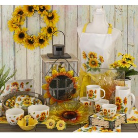 Boston International IHR - Servilletas de papel de 3 capas, 16 unidades, 8.5 x 4.5 pulgadas, girasoles coloridos