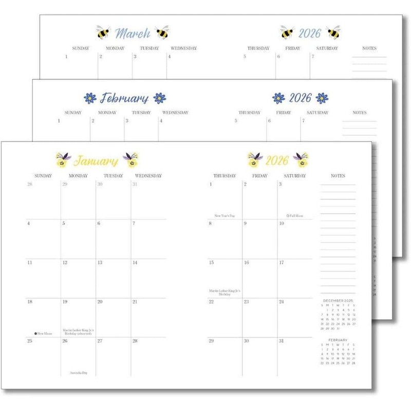 SELLERS PUBLISHING, INC., Garden Bee Weekly Softcover 2026 Planner, 5.75''