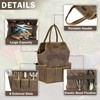Canvas Garden Tool Bag, 16OZ Waxed Canvas Garden Tools Storage