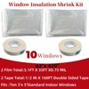Fonsbleaudy 10-Window Shrink Film Window Insulation kit（62-Inch x 420-Inch），Insulating Film