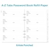 Password Book Refills for A5 Binder - A-Z Password Notebook