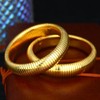 MISS RIGHT Gold Chunky Stretch Snake Chain Bangle Bracelets Stack