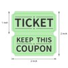 Essential 2000 Green Double Raffle Tickets Rolls Printable for Leisure,