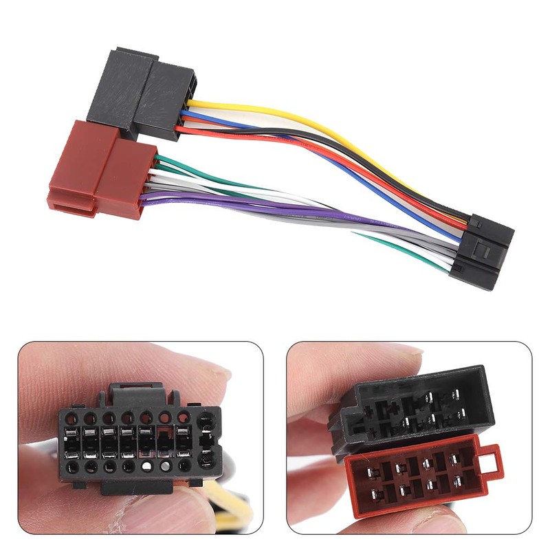 Radio Wiring Harness, Socket ISO Adapter 16 Pin for