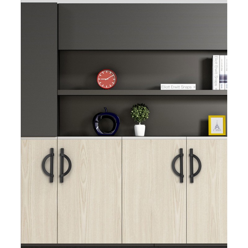Coinkoly 10 Pack Black and Nickel Cabinet Pulls 5 Inch