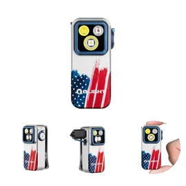 OLIGHT Oclip Pro EDC Flashlight Clip-on Light, Rechargeable 500 Lumens with Three Lighting Solutions Type-C Charging, Magnetic Flash Lights for Outdoor or Indoor Use(Stars & Stripes Edition)
