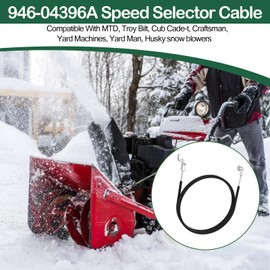 946-04396A Speed Selector Cable Fits For MTD, Craftsman, Cub Cadet, Troy-Bilt, Yard Machines, Ryobi, Yard Man Snowblower Snow Thrower Parts Replacement 746-04396A 746-04396 946-04396 946-04396A