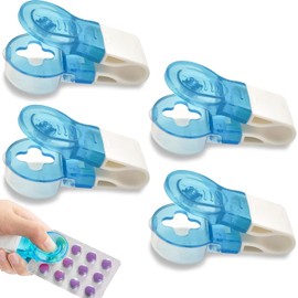 Generic 4 Pcs Portable Pill Taker Pill Popper for Blister Packs Pill Organizer Medication Aids Tablet Opener No Touch Easy Pill Remover for Elderly Travel Arthritis Patients