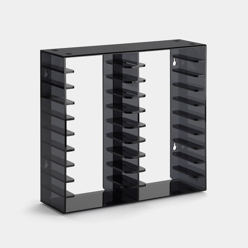 Acrylic Cassette Tape Storage Rack for 20 Cassettes - Color: