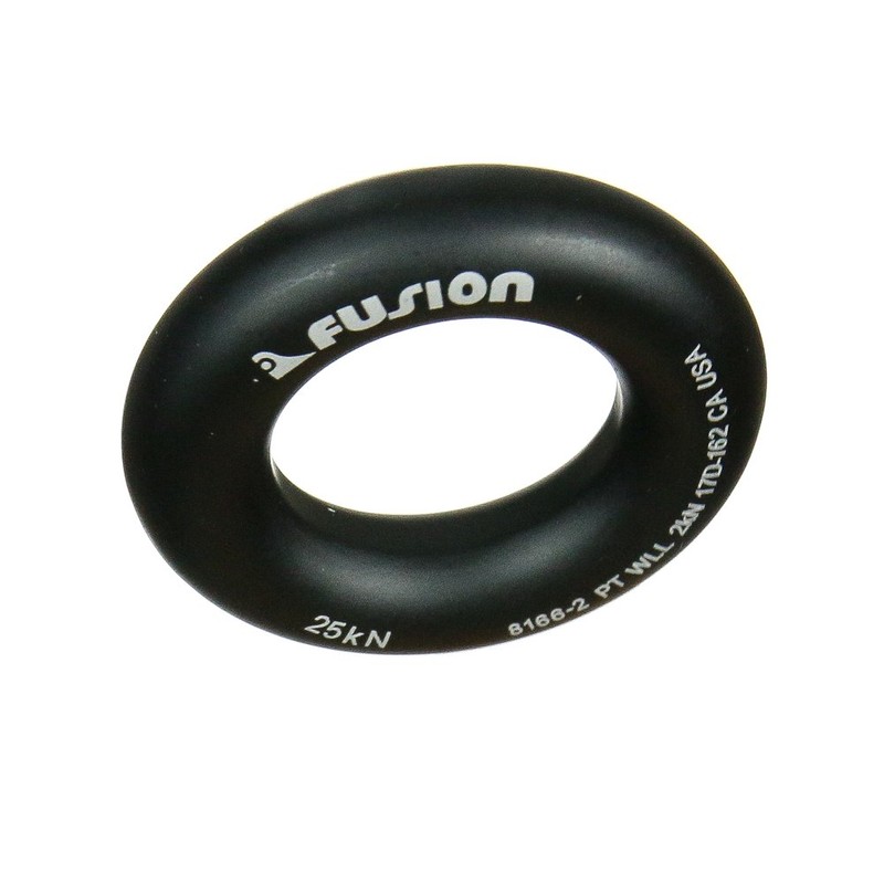 Fusion Climb Small 2-Inch Blue Aluminum O-Ring - Black (5-Pack)