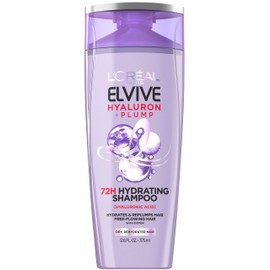 L'Oral Paris L'Oreal Paris Elvive Hyaluron Plump Hydrating Shampoo for Dehydrated, Dry Hair Infused with Hyaluronic Acid Care Complex, Paraben-Free, 12.6 Fl Oz