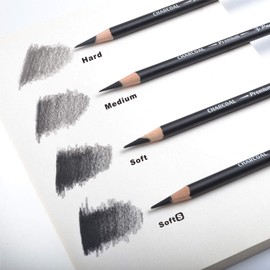 Pasler® Charcoal Drawing Pencils,you can choose Soft, Soft-S, Medium and Hard for Drawing, Sketching, Shading, Artist Pencils for Beginners & Artists Set of 12 Count (Medium)