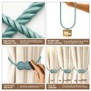 Hion Magnetic Curtain Tiebacks Blue 2pcs, Curtain Holdbacks Hooks Holders