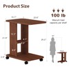 YQJJGL 3-Tier C-Shaped End Table with Storage and 2 Locking