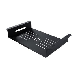 Oeveo Under Desk Laptop Mount Mini - Black | Fits Laptops Up to 13" | 2.31" D x 15.35" L x 9.12" W | Mini Metal Laptop Mount with Air Vents | ULM-292 | Made in America