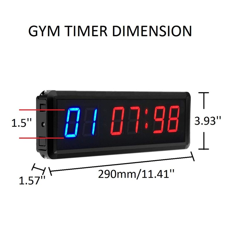 Ledbrigym Gym Timer Clock Digital Interval Tabata Workouts Fitness Wall