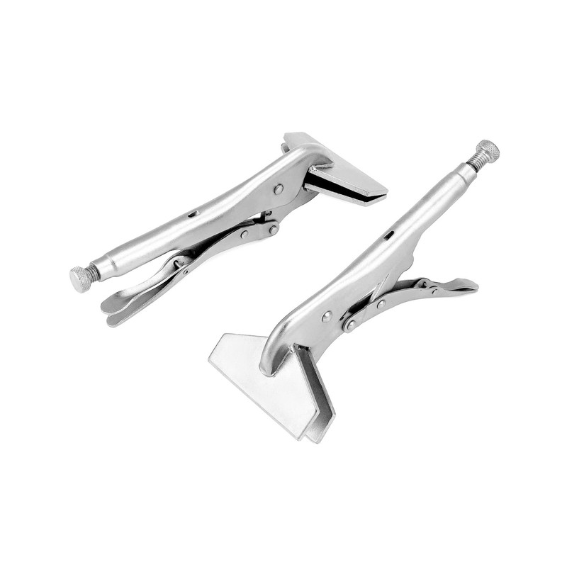 QWORK 10" Locking Sheet Metal Clamp, 2 Pack Welding Locking