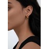 LecAit 14K Gold Plated Chunky Open Hoops for Women S925