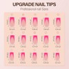 Vansiho 300 Unidades de Uñas Postizas de Gel Francesas, Uñas