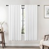 KOUFALL White Blackout Curtains 63 Inch Length for Bedroom,Linen Textured