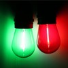 S14 Colored LED String Light Bulbs, 24-Pack 1W Plastic Shatterproof