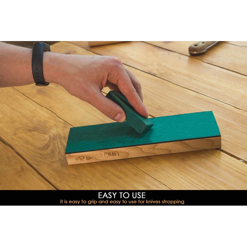 BeaverCraft Stropping Compound - Fine Green Polishing Compound Kit 2