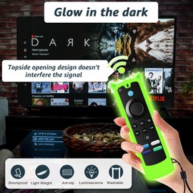 3 Packs Protective Remote Cover Case, Silicone Sleeve Remote Control Cover Glow in The Dark with Lanyard(Glow Green & Glow Purple & Sky Blue)