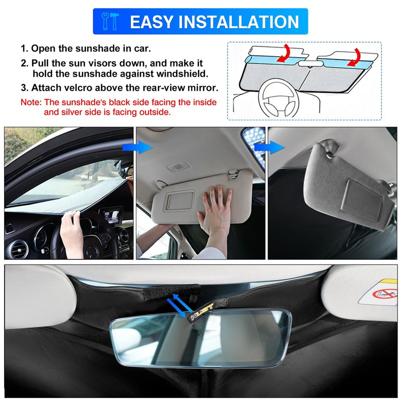 KUST Custom Fit Windshield Sun Shade for 2020-2024 2025 Polestar