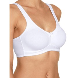 Naturana Women's Moulded Soft Cup Bra, White, 100C