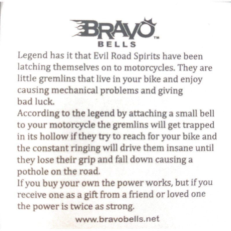 Bravo Bells FTW Skull Hat Diamond Bell - Biker Bell