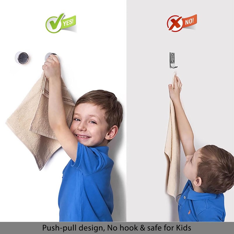 iBetterLife Adhesive Kitchen Towel Hooks - 4 Pack Dish Towel
